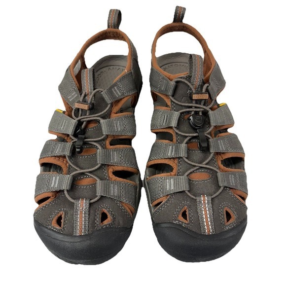 Keen Mens Size 7.5 Clearwater CNX Sandals Raven/Tortoise Shell Water Sports Gray - Picture 2 of 6